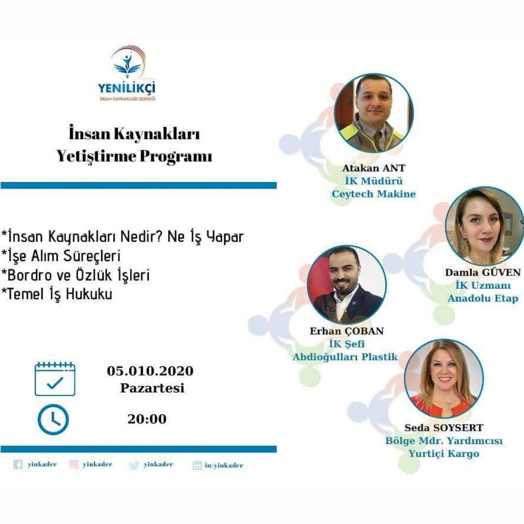 YİNKADER’den İLK: “İnsan Kaynakları Yetiştirme Programı” Sosyal Sorumluluk Projesi